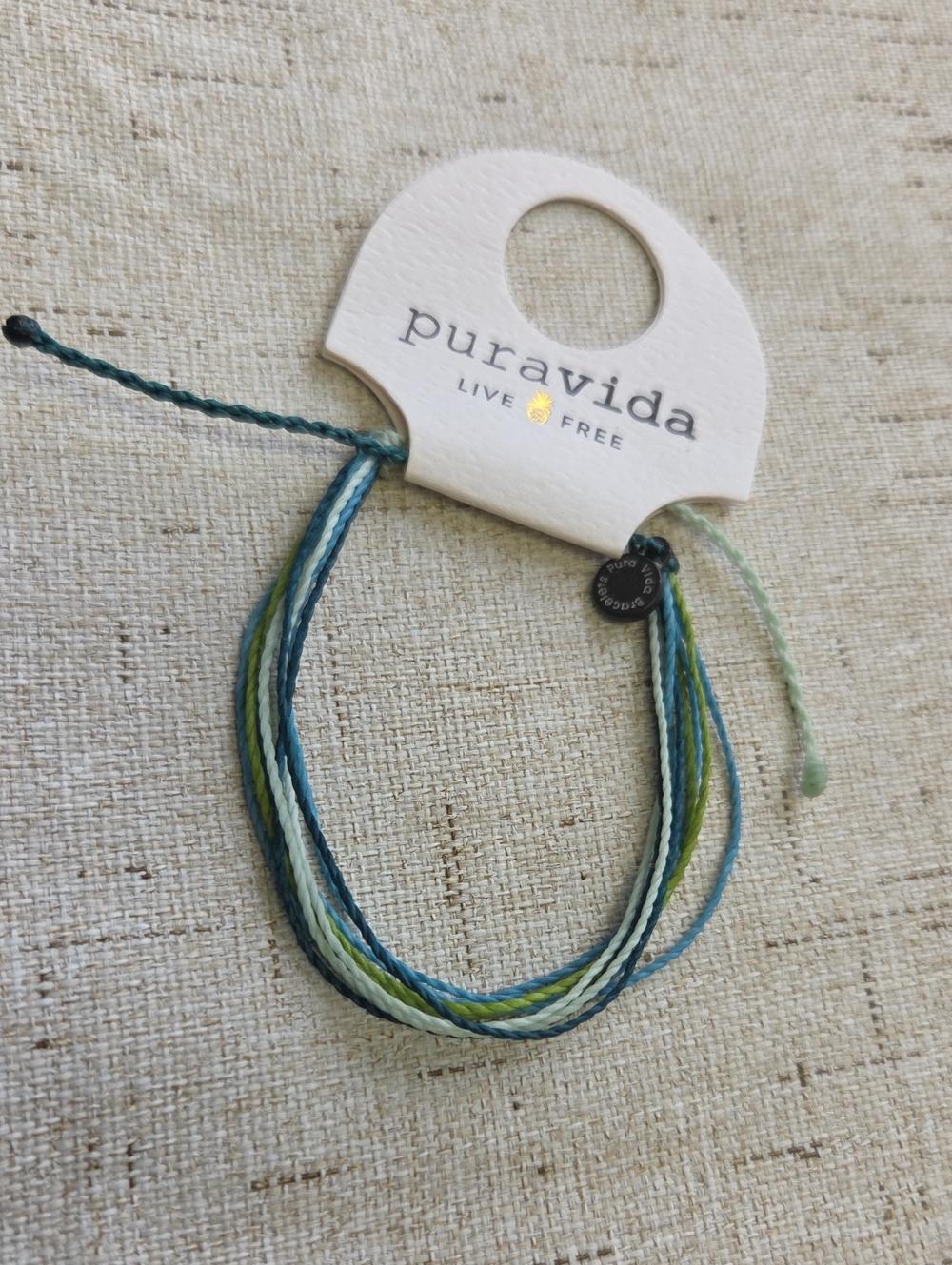Pura Vida Blue, Teal & Green Multi-Strand Thread Bracelet
